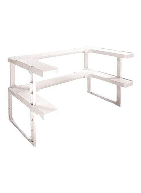 Generic - Shelf Stackable Spice Rack Organizer White 7.2x33x28.6centimeter