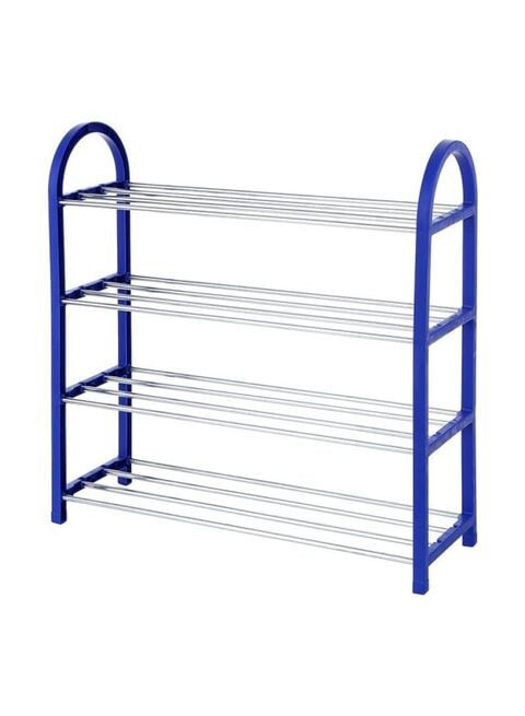 Generic 4-Tier Shoe Rack Stand Blue 57X19X57cm