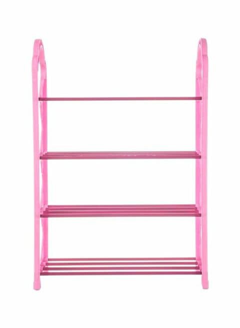 Sharpdo 4-Layer Simple Shoe Rack Pink 75X3X23Cm