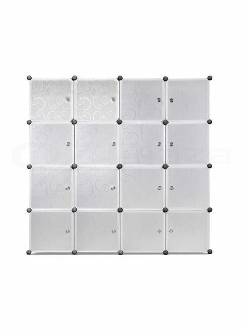 16-Cube Magnetic Door Closet White