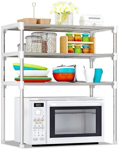 Doreen 3-Tier Multi-functional Kitchen Storage Shelf Rack Microwave Oven Shelving Unit