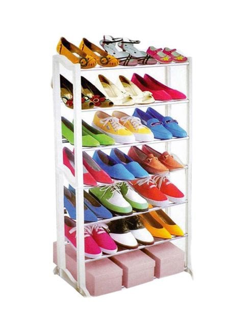 Generic - 7 Tier Shoe Rack White 100centimeter