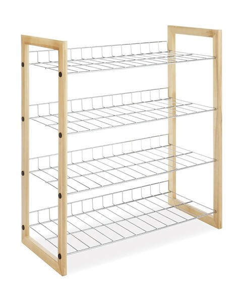 Whitmor Wood &amp; Chrome Closet Shelves