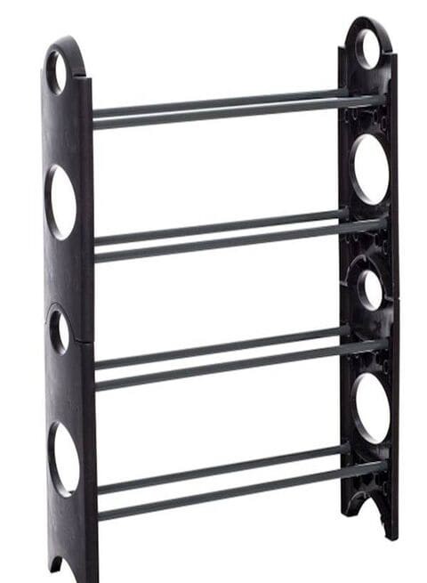 Generic Aluminum Shoe Rack Black