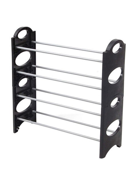 Generic 4-Layers Shoe Rack Black 66.6X25X6.6Cm