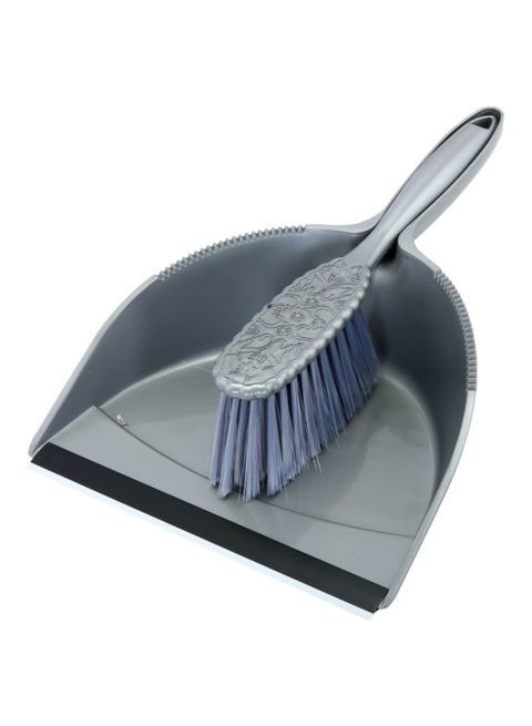 Delcasa Dust Pan With Brush Grey