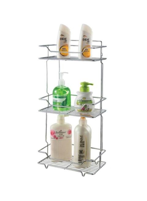 Delcasa 3-Tier Shower Rack Silver