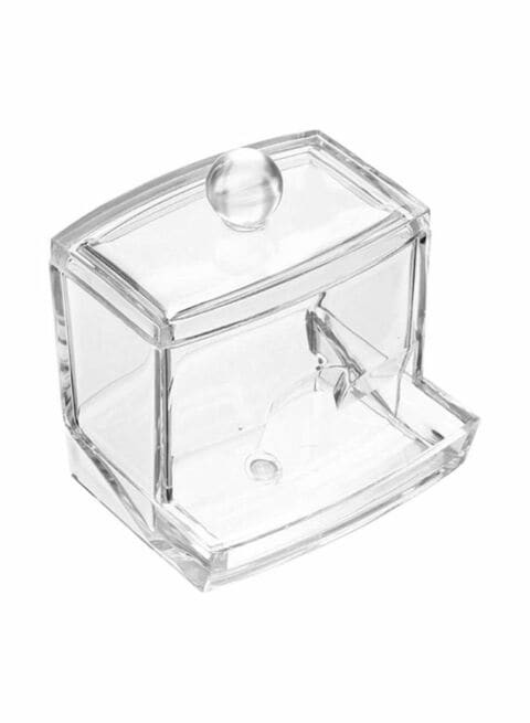 BestChoices Cotton Swabs Buds Holder Box Clear