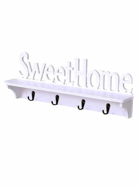 East Lady Sweet Home Wall Hanging Key Holder Hook White/Black 47 x 9cm