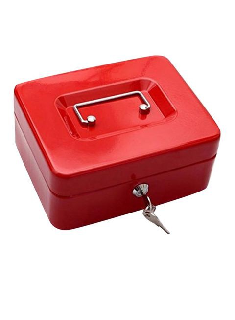 Generic Metal Cash Box Red