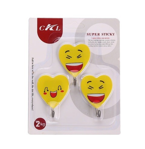 CKL - 3 pc Emoji Individual On Wall Hooks