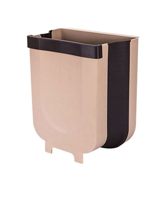 Generic Portable Trash Bin Brown/Black 29X18X25cm