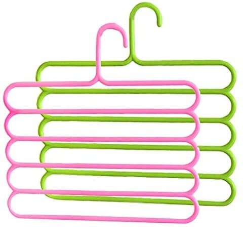 Kuber Industries 2 Piece Plastic Multi-Purpose Hangers for Wardrobe (CTKTC01651)