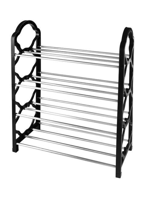 Delcasa 4 Layer Shoe Rack Black/White