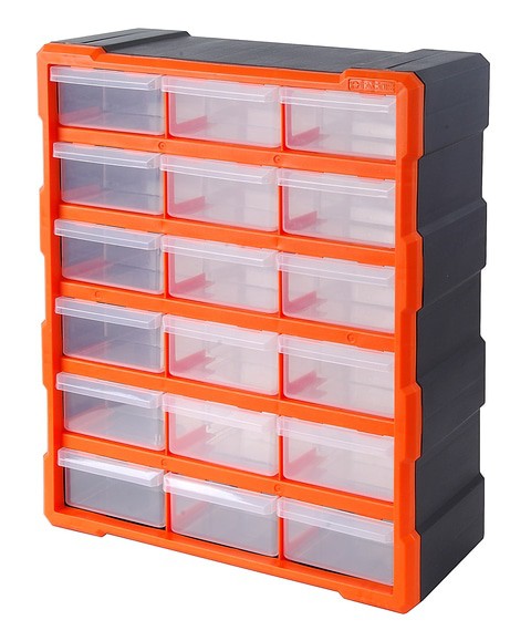 TACTIX - 18-DRAWERS STORAGE BIN - TTX-320634