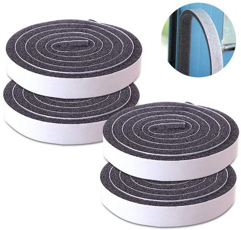 Thick Foam Tape, Seal Insulation Tape Adhesive and Window Insulation Weather Stripping for Doors, Waterproof, Dustproof, Soundproof 1.96 Inch Wide x 0.23 Inch Thick x 39.3 Inch Long 4pcs