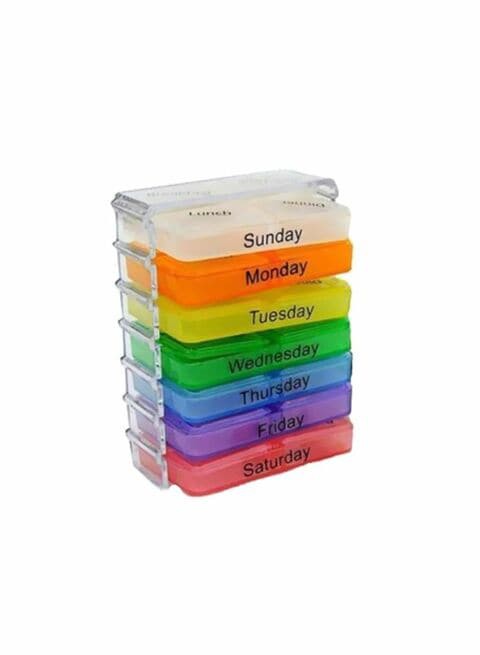 Generic Portable Medicine Storage Case Multicolour 7.5x4.5centimeter