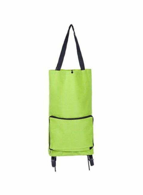 Generic Waterproof Foldable Shopping Trolley Wheel Bag Green