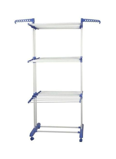 Generic Clothes Drying Rack Silver/Blue