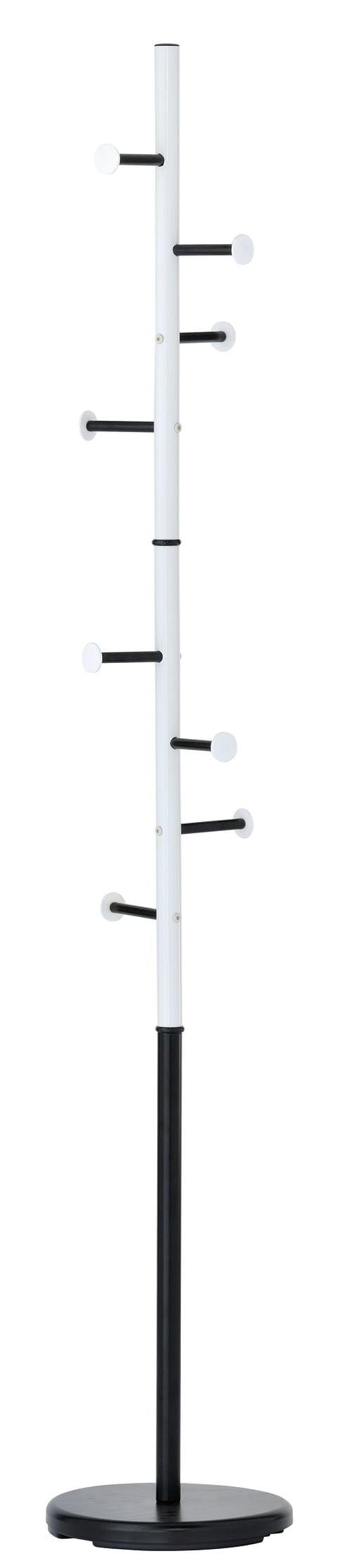 Zenments, Metal Clothes Hanging Stand, Black &amp; White, 28.5Wx28.5Dx171H cm, HTC-ZEN-266