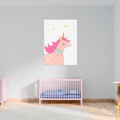 Sweet Pea Pink Unicorn Wall Art Print