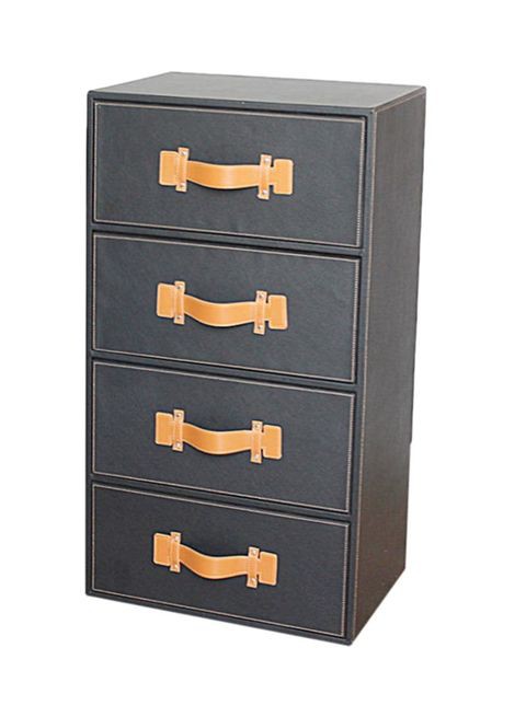 Goldedge - 4-Drawer Chest Grey 140 Centimeter