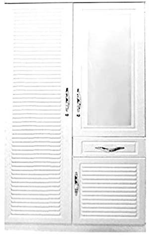 Generic Two Door Cabinet With Drawer - 200 X 100 X 55 (White) - H200 X W100 X D55