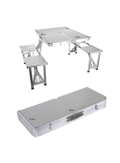 Generic Folding Picnic Table Silver 86cm