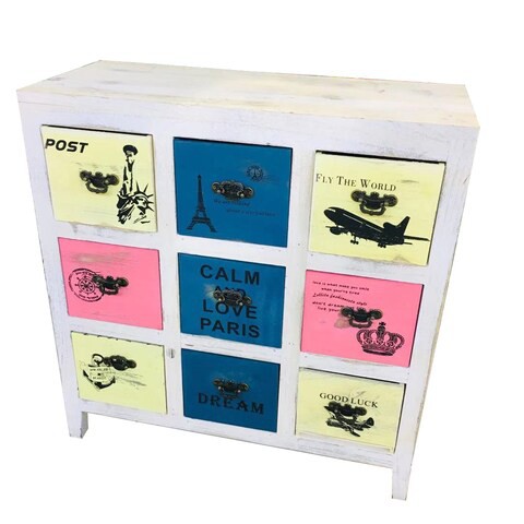 Ling Wei - Creative home Antique decoration Classic decor Wooden cabinet Multicolor X12-D-A