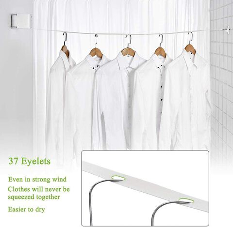 Lifthone Portable Heavy Duty Indoor And Outdoor Clothes Drying Rack (White)