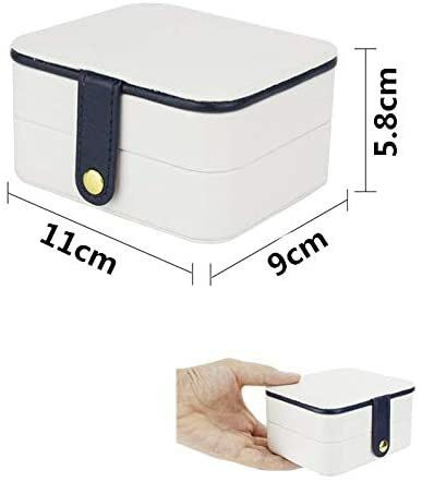 Generic Portable Jewelry Display Box Makeup Organizer Jewelry Container And Casket Gift Box- White