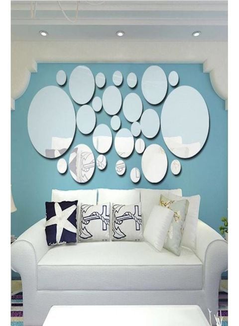 Generic 26 Piece Polka Dot Wall Mirror Stickers