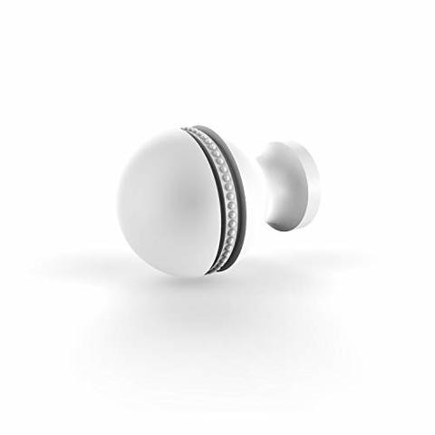 Allied Brass P-1 1 Inch Beaded Cabinet Knob, Matte White