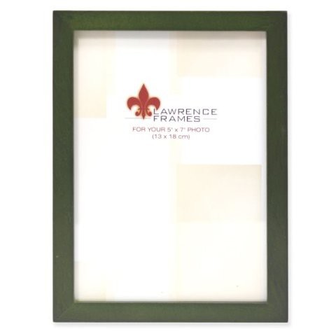 Lawrence Frames Collection Wood Picture Frame Gallery, 5 By 7-Inch, Green