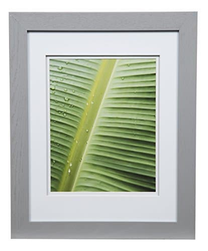 Gallery Solutions Wall Mount Double Mat Picture Frame, 8&quot; X 10&quot; With Mat Or 11&quot; X 14&quot; Without Mat, Gray/White