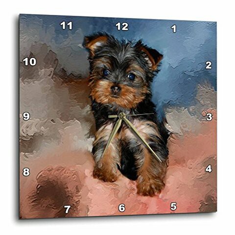 3Drose Dpp_3868_2 Toy Yorkie Puppy-Wall Clock, 13 By 13-Inch