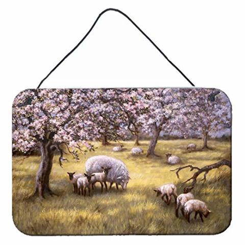 Caroline&#39;s Treasures Bdba0133Ds812 Sheep By Daphne Baxter Wall Or Door Hanging Prints, 8X12, Multicolor