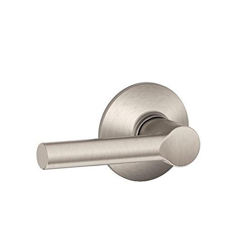 Schlage F10 Brw 619 Broadway Passage Lever, Satin Nickel