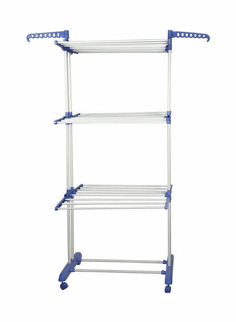 Generic Clothes Drying Rack Silver/Blue Medium