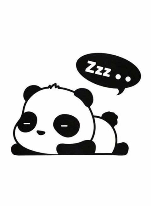 Spoil Your Wall Cute Panda Switch Wall Sticker White/Black 10X10cm