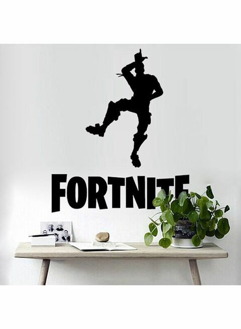 Generic Fortnite Character Wall Sticker Black 48 X 58cm