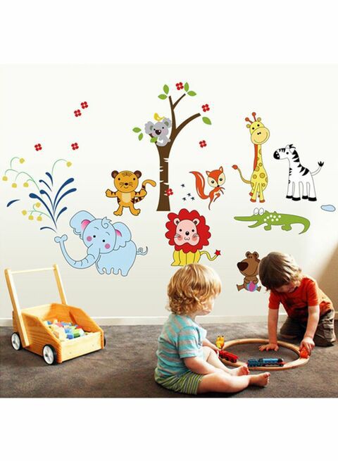 Stickie Art Jungle Toons Wall Decal Multicolour 60X90cm