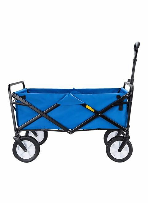 Foldable Heavy Duty Outdoor Cart Trolley Blue/Black 90x50centimeter