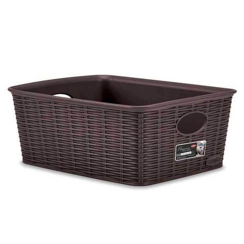 Stefanplast Elegance Basket  M High  Moka 25X19.5X6Cm