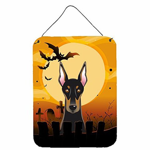 Caroline&#39;s Treasures Bb1803Ds1216 Halloween Doberman Wall Or Door Hanging Prints, 12X16, Multicolor