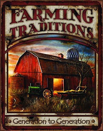 Desperate Enterprises Farming Traditions Tin Sign, 12.5&quot; W X 16&quot; H