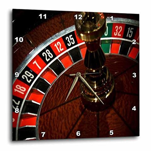 3Drose Dpp_80331_1 A Picture Of A Roulette Wheel Wall Clock, 10 By 10&quot;