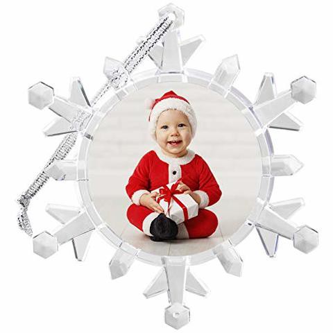 Neil Enterprises, Inc Light Up Photo Snowflake Ornament