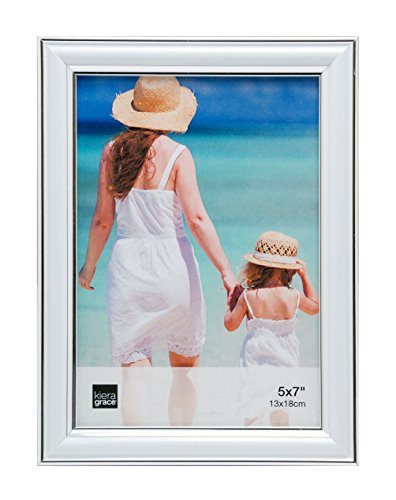 Kieragrace Avery Picture Frame, 5 By 7 Inch, White With Silver Lining