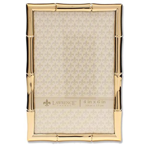 Lawrence Frames 4X6 Gold Metal Bamboo Design Picture Frame